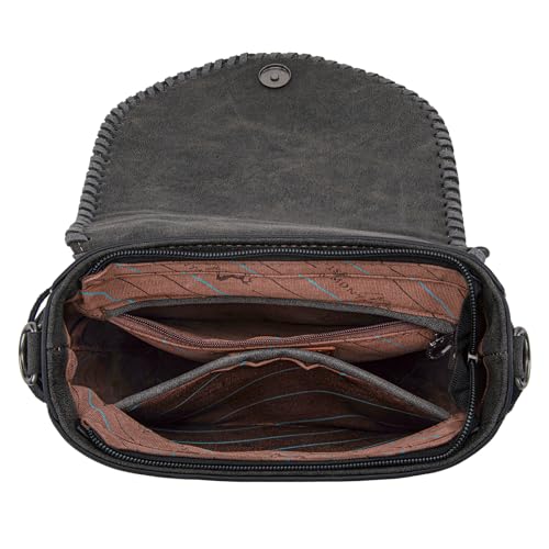 Montana West Crossbody Bags for Women Floral Embossed Shoulder Bag Concho Collection with Tassels3