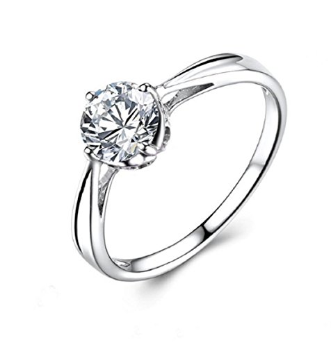 Bague femme moissanites ronde 6,5 mm idéale pour porter au quotidien