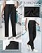 Sweetyweee Women's Scrub Pants Lightweight Straight Leg Cargo Pants with 6 Pockets Drawstring Pull on Jogger Bottoms(Black,Small)