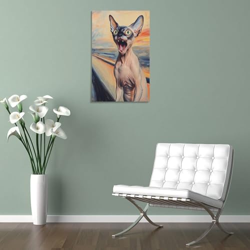 Décoration murale chat Sphynx pour sublimer vos murs nus