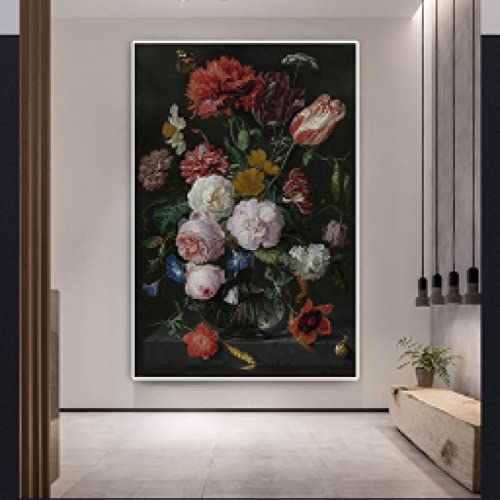 Affiche Toile Roses Classique Saint Valentin 40x60cm pour salon