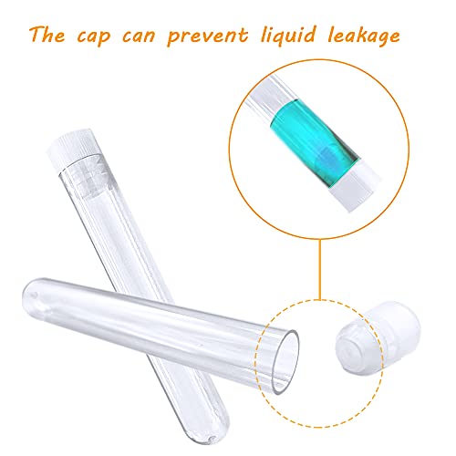 Szsrcywd GFGN 50Pcs Clear Plastic Test Tubes thumb #4