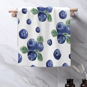 Cute Fruits Blueberry Hand Towels Bathroom Kitchen Towel Decorative Soft Absorbent Dish Tea Towel Washcloths Guest Fingertip Towels for Gym Hotel Yoga Spa Home Decor 16X30 Inch Cute Fruits Blueberry Hand Towels Bathroom Kitchen Towel Decorative Soft Absorbent Dish Tea Towel Washcloths Guest Fingertip Towels for Gym Hotel Yoga Spa Home Decor 16X30 Inch