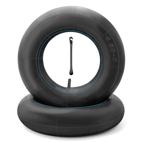 PWGHWG 2 Stück Schlauch für Sackkarren Reifen 4.80/4.00-8 Schlauch Ø 400 mm Ersatzschlauch Innenschlauch für Schubkarrenrad Schubkarren Schlauch mit Reifenheber