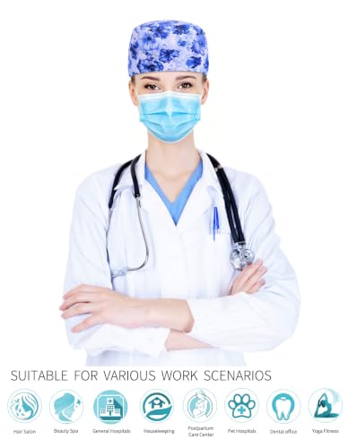 Image of Kousenpu Scrub Caps for Men, Adjustable Surgical Cap, Breathable Medical Hat for Doctors, Nurses & Healthcare Professionals