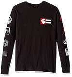 Webart: Strick Southpole Herren Short Sleeve Chenille Tee Hemd, Schwarze Flagge, Klein