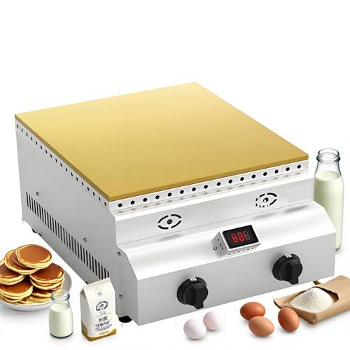 Máquina para hacer soufflés y panqueques con placa de cobre antiadherente para uso en cocina y restaurante