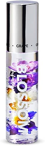 Blossom Scented Roll on Lip Gloss, Infused with Real Flowers, Made in USA, 0.20 fl. oz./5.9ml, Grape
