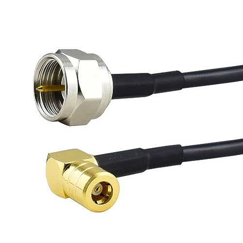 YILIANDUO 1M DAB Car Aerial Extension Cable F Male to SMB Female 90 Degree RF Coax Connector Adapter RG174 50 Ohm for DAB Car Radio Stereo Receiver Tuner Sirius Antenna - Image 3