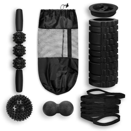 Rodillo de espuma ASA Techmed para ejercicio, kit de 5 piezas para rodillo dorsal y equipo de fisioterapia para recuperación muscular, entrenamiento de movilidad, alivio del dolor y atletas miniatura 1