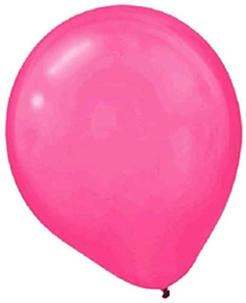 Globos de látex perlados rosa brillante, 12 pulgadas (paquete de 100), impresionantes y duraderos para fiestas, eventos y celebraciones