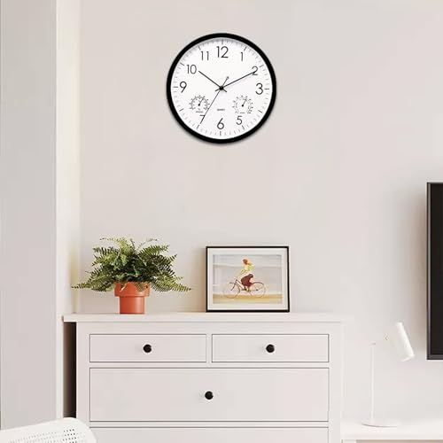 Reloj impermeable de cuarzo con higrómetro integrado para oficina 7