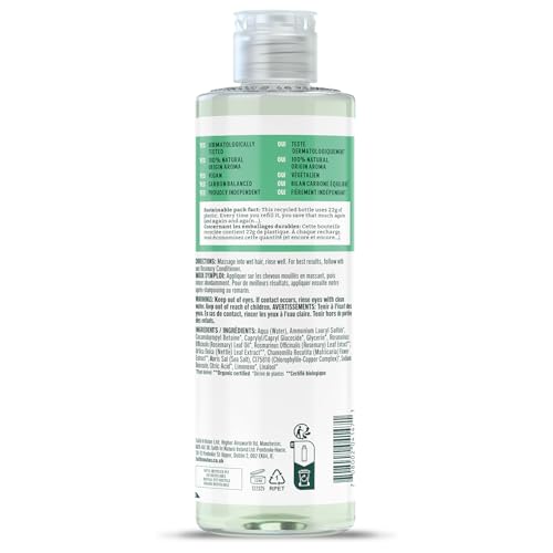 Faith In Nature Natürliches Rosmarin-Shampoo, Ausgleichend, Vegan und Frei von Tierversuchen, Ohne SLS Oder Parabene, Für Normales Bis Fettiges Haar, 400ml