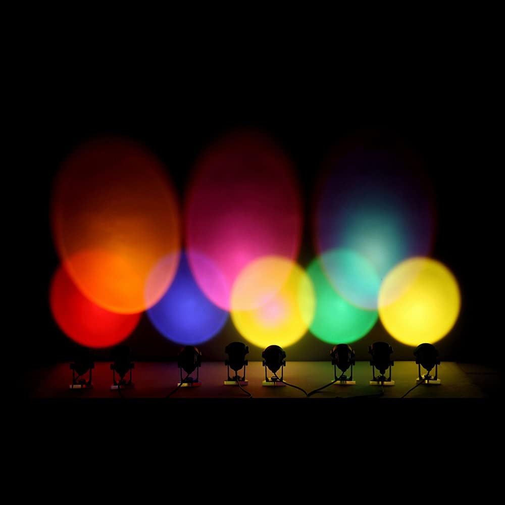 5W Regenbogen-Sonnenuntergang-Projektor-Atmosphäre-LED-Nachtlicht, um 180 Grad verstellbare Köpfe, Stimmungsbeleuchtungskörper, Heimcafé-Hintergrundwanddekoration, Projektions-Schreibtischlampe