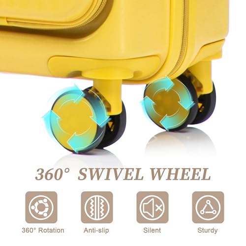 Image of 20 /14 Inch Hardside Luggage, Durable Suitcase with Spinner Wheels