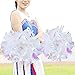 VGEBY1 Cheerleading Pom Pom, 2 Colors Sparkle Shining Colorful Cheerleader Pompoms for Dance Party School Sports Competition (7 Colors) Brassandwoodwindinstruments Other Ball Sports Goods