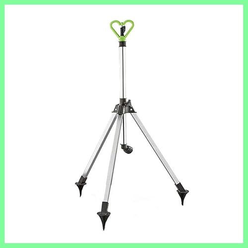 Miniatura 4 de Aspersor de trípode giratorio para jardín de césped ajustable de 20 a 1900 pies cuadrados