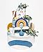 Rainbow Baby Diaper Cake - Boho Rainbow Themed 3 Tier Diaper Cake - Baby Girl, Gender Neutral, Baby Shower Centerpiece - Handmade Baby Shower Gift by Tumbleweed Babies