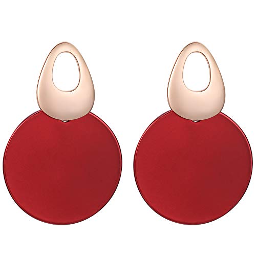 Pendientes Viennois redondos, curvados, con discos de pintura mate Cover