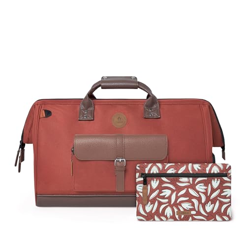 CABAIA - Reisetasche Duffle Adventurer San Cristobal 40L - Handgepäck 45x30x29 cm - Wasserabweisend & Vegan - 2 Taschen - Schuhfach - Weekender & Sporttasche für Damen & Herren - Terrakotta