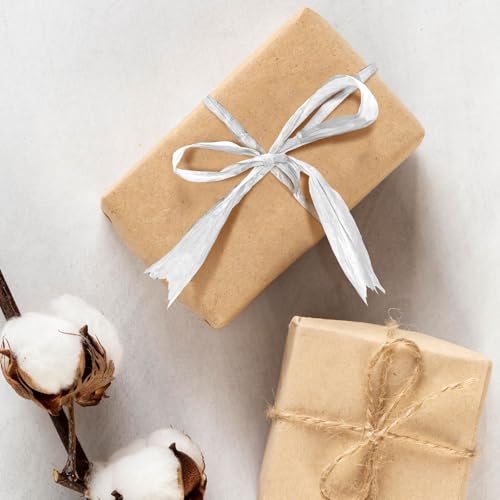 Image of 218 Yards Raffia Paper Craft Ribbon Packing Paper Twine, 1 /4 Inch by 218 Yards