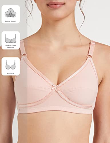 Image of Amazon Brand - Symbol Women's Wire Free Modern Cross Over Bra| Medium Coverage | Non-Padded | Non-Wired | Cotton Strech