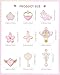 YETOOME 30 Pcs Mixed Enamel Pink Theme Charms Gold Plated Earring Pendants Charms for Necklace Bracelet Jewelry Making and Crafting
