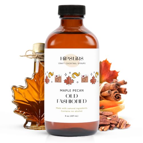 HipStirs Maple Pecan Old Fashioned Syrup, Made with Natural Ingredients