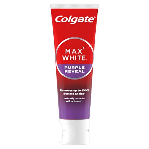 Colgate Max White Charcoal Zahnpasta 4x75ml - entfernt bis zu 100% der oberflächlichen Verfärbungen, stellt das natürliche Weiß der Zähne wieder her, sanft zum Zahnschmelz