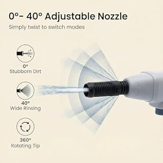 Gtremulent Portable Cordless Pressure Washer 725PSI: Mobile Wireless Power Washer with 21V 4.0Ah Battery and Foam Cannon - High Pressure Water Jet Wash Gun for Car/Bike/Garden/Patio/Balcony Includin