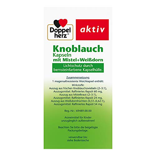 Knoblauch-Mistel-Weißdorn-Kapseln von Doppelherz zur Arterienpflege