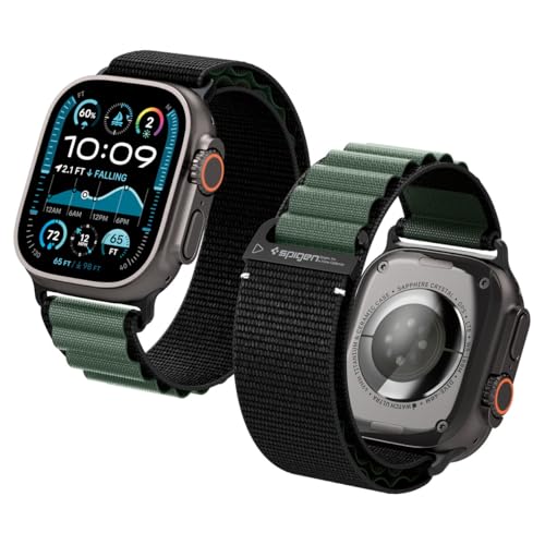 Spigen Cinturino base in Tessuto con chiusura a gancio Progettato per Apple Watch Ultra 3/2/1 49mm, Series 11/10 46mm,...