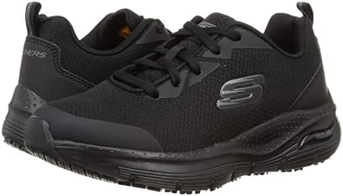 Skechers Women's Athletic lace up Arch Fit Sr Health Care Professional Shoe, Black, 8.5 Wide | Image 6