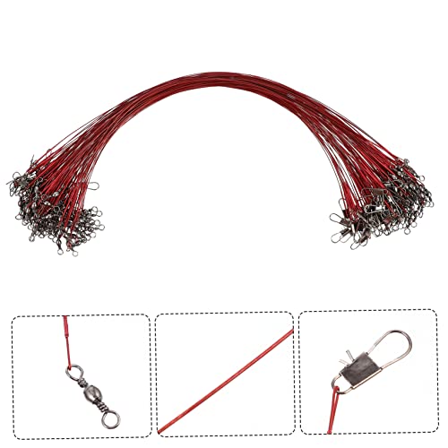 100 pcs Cable de Pesca Alta Resistencia con Giratorio de Acero miniatura 7