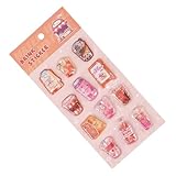 Pegatinas de dibujos animados, calcomanías en relieve surtidas, mini pegatinas 3D Hamburger Cartón, para Scrapbooking Diario Niños Niños Adolescentes Estudiante Teléfono Skateboard