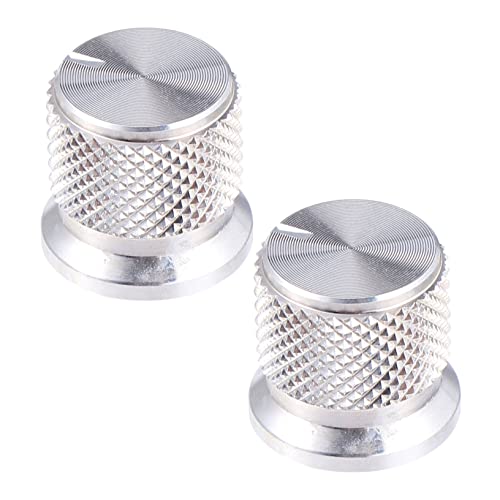 ifundom 2 Pcs Bass Guitar Volume Knobs Guitar Tuner Buttons Knurled Barrel Control Knobs