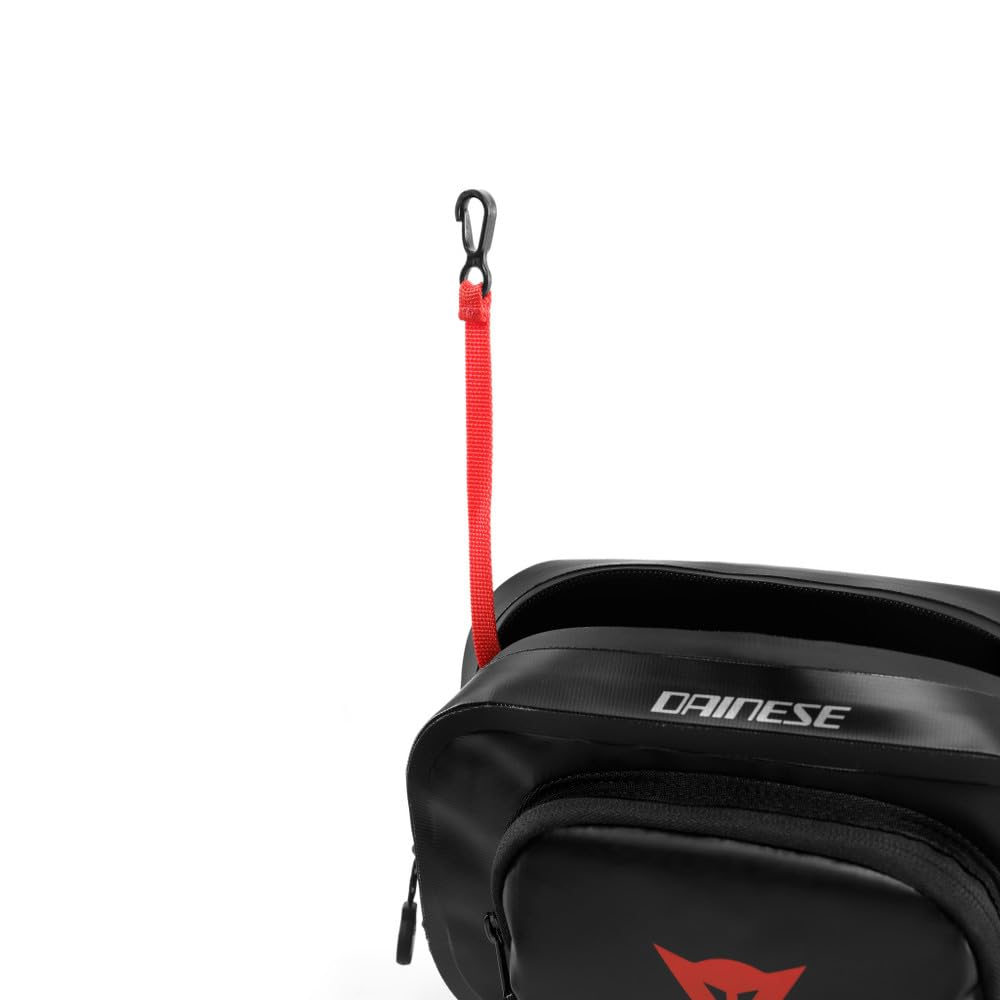 Dainese - Explorer Waist Bag 1.8L, Sac-Banane Imperméable, pour Hommes et Femmes, Noir, N