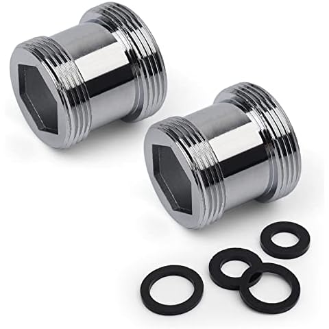 Wasserhahn Adapter, Außengewinde 20-22mm Wasserhahnanschluss mit Gummidichtung, LNSYSNS Wasserhahn aus Messing Gewindeadapter Cover