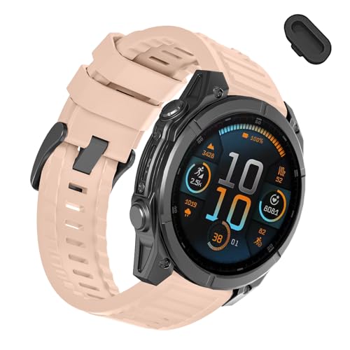 Image of 26mm Quickfit Silicone Watch Bands Compatible with Garmin Fenix 8 Pro /quatix 8 51mm /Fenix 7X /7X Pro /6X /6X Pro /5X /5X Plus /3 HR /Enduro 3 2 /Descent Mk3i 51mm /Mk2i /Tactix 8 /7 pro /epix Pro 51MM