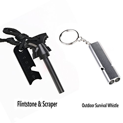 NALEDI Kit de sobrevivência profissional 10 em 1, ferramenta de sobrevivência para acampamento, mult