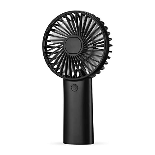 isYoung USB Ventilator Tragbarer Handventilator Mini Aufladbarer Lüfter- schwarz