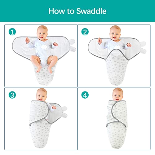 Image of Biloban Quilted Baby Swaddles 0-3 Months 2 Pack, Warm Quilted Baby Swaddle