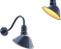 Vista 29 de Steel Lighting Co. Luz de Letrero de Tienda Venice para Pared de Acento de Restaurante Exterior Cúpula de 9 pulgadas Brazo Recto de 6 pulgadas