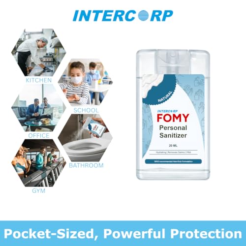 Image of Pocket Sanitizer Spray 20 ml | Hand & Surface Disinfectant | Gentle & Effective Germ Protection (20 ml, Natural)