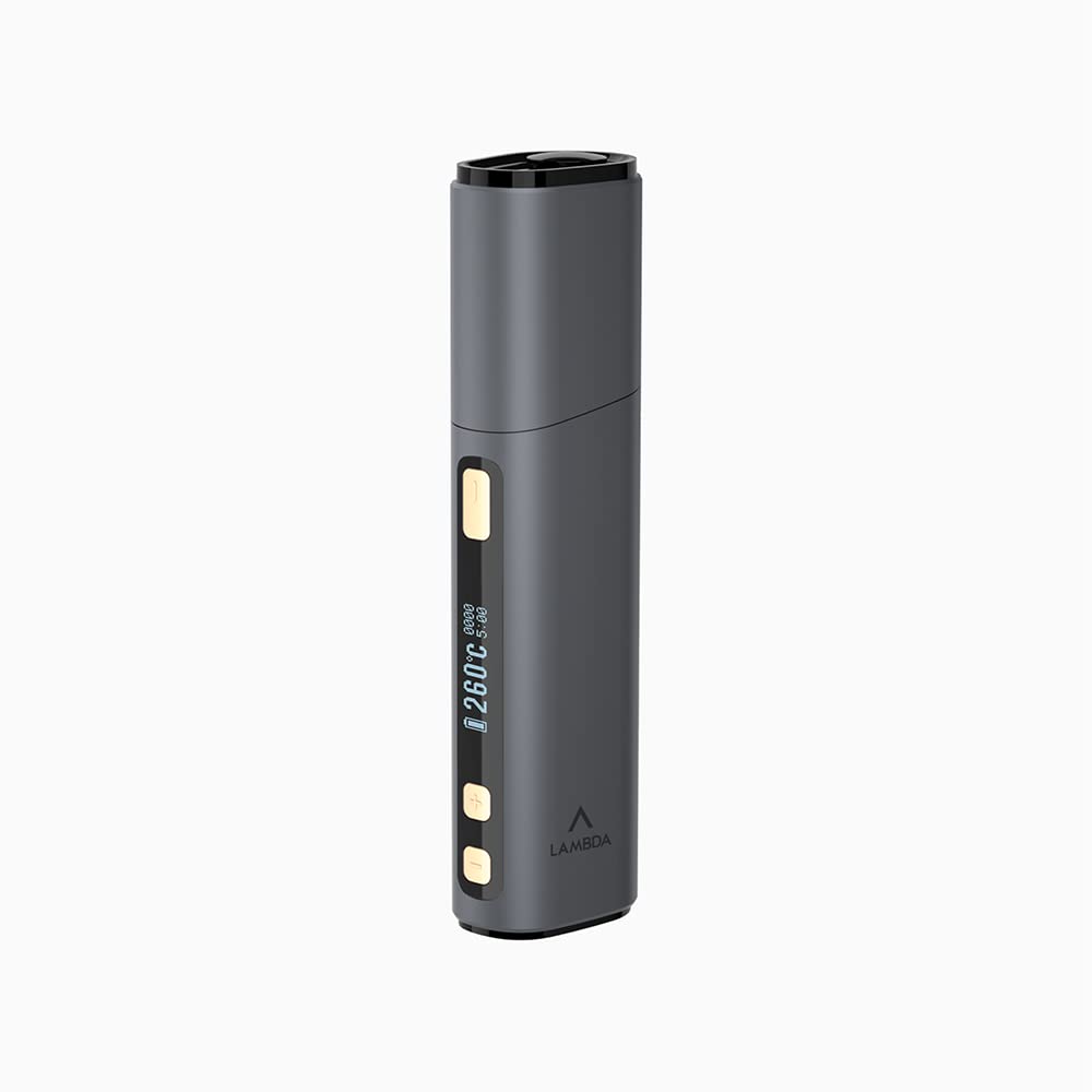 LAMBDA Dual Heat Not Burn Device 3200 mAh OLED Display Einstellbare Temperatur Heizung (grau)