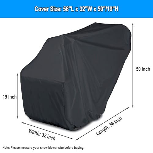 Zen Shi Fu Snow Blower Cover - Waterproof Heavy Duty Windproof Outdoor Covers, Universal Fit for Toro, Honda, Ryobi, Ariens, Troy Bilt, Snow Joe (210D Polyester, 1)