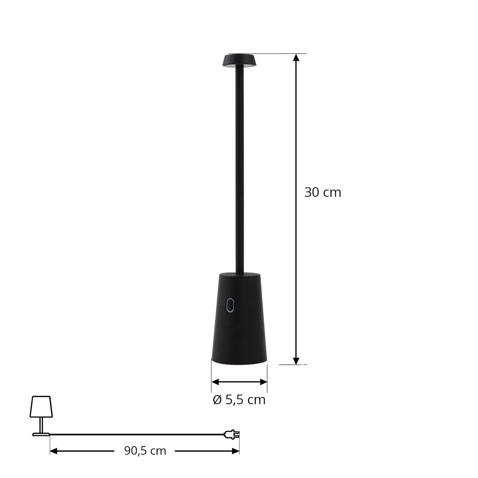 Lindby LED Luminaire de terrasse Noelani à intensité variable (Moderne) en Noir (1 lampe,à)