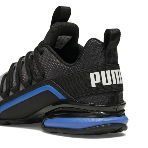 Image of PUMA Kids Boys Axelion Mesh Printed Fade Lace Up Sneakers Shoes Casual - Black, White