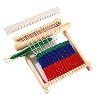 ZYLOUY Webrahmen, Webrahmen für Jugendliche ab 6 Jahre, Perfekt Für Familienaktivitäten, Webrahmen mit Wolle, Ideal Zum Weben Lernen Und Kreativen Gestalten, 21,6 x 16,5 cm Größe