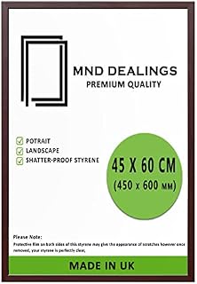 MND Dealings® Large 45x 60 cm Poster Picture Frames |Horizontally or Vertically |With Styrene Shatterproof Perspex Sheets |For Living Room & Office Wall Gallery Décor|17.72" x 23.62"( (Black)